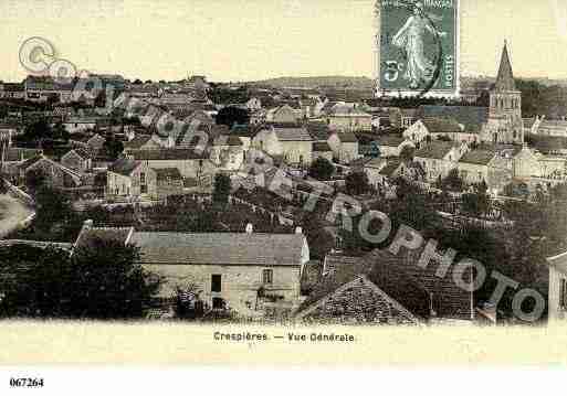 Ville de CRESPIERES, carte postale ancienne