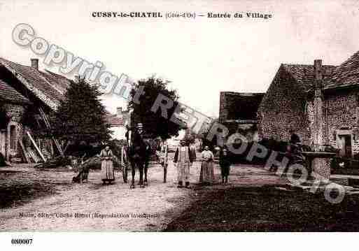 Ville de CUSSYLECHATEL, carte postale ancienne