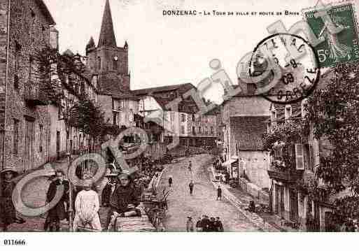 Ville de DONZENAC, carte postale ancienne