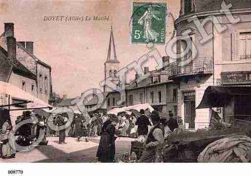 Ville de DOYET, carte postale ancienne