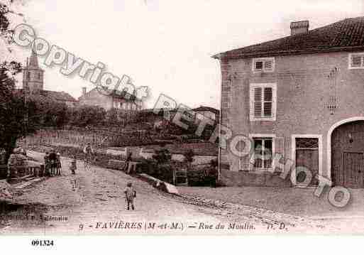 Ville de FAVIERES, carte postale ancienne