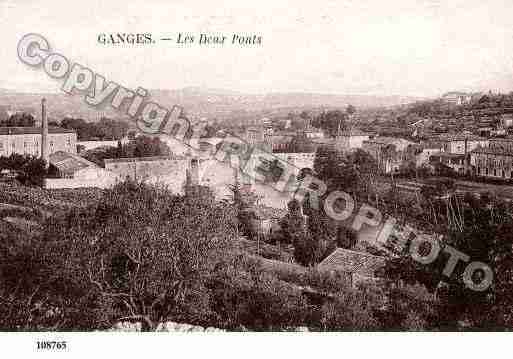 Ville de GANGES, carte postale ancienne