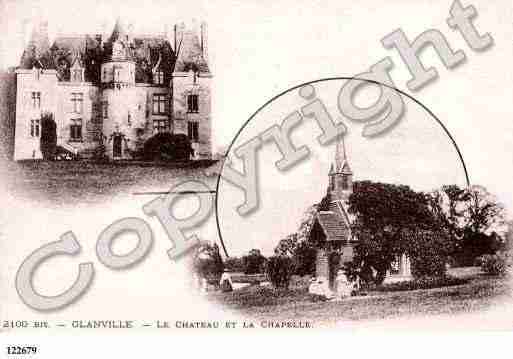 Ville de GLANVILLE, carte postale ancienne