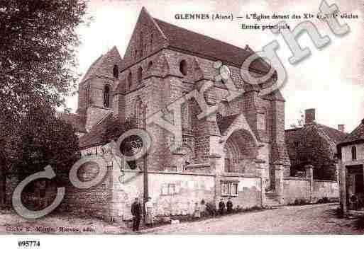 Ville de GLENNES, carte postale ancienne