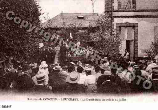 Ville de LOUVERSEY, carte postale ancienne