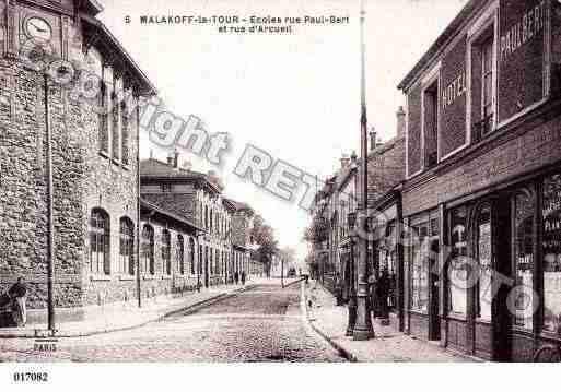 Ville de MALAKOFF, carte postale ancienne Ville de MALAKOFF, carte postale ancienne