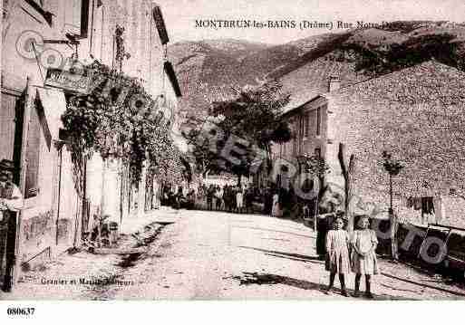Ville de MONTBRUNLESBAINS, carte postale ancienne