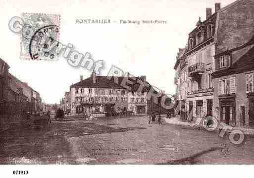 Ville de PONTARLIER, carte postale ancienne