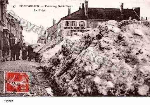 Ville de PONTARLIER, carte postale ancienne