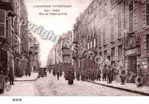 Ville de RIOM, carte postale ancienne