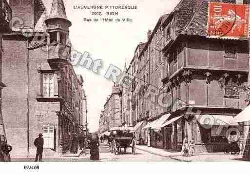 Ville de RIOM, carte postale ancienne