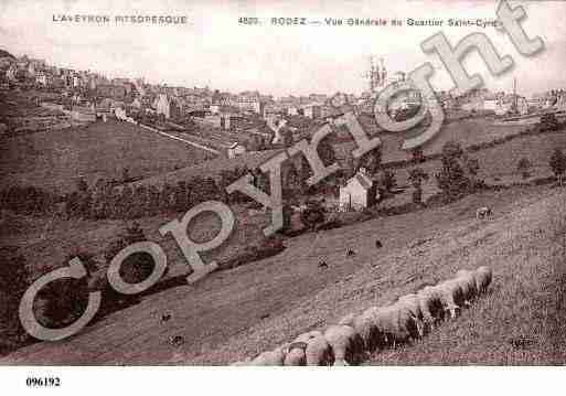 Ville de RODEZ, carte postale ancienne