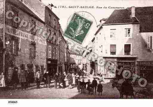 Ville de SAINTSAULGE, carte postale ancienne