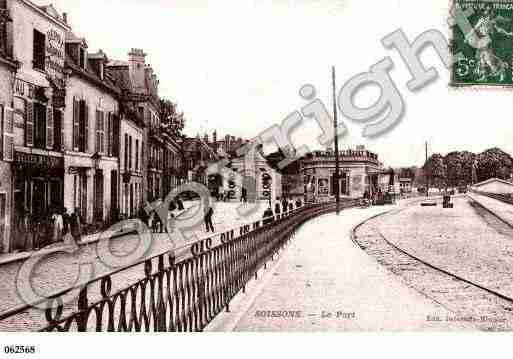 Ville de SOISSONS, carte postale ancienne