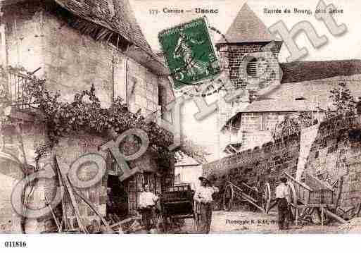 Ville de USSAC, carte postale ancienne