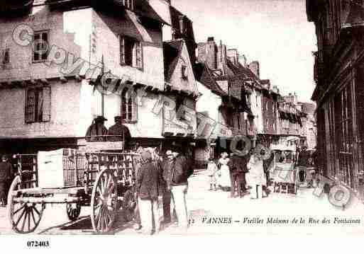 Ville de VANNES, carte postale ancienne