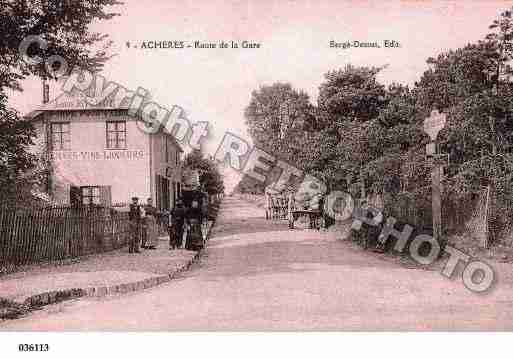 Ville de ACHERES, carte postale ancienne