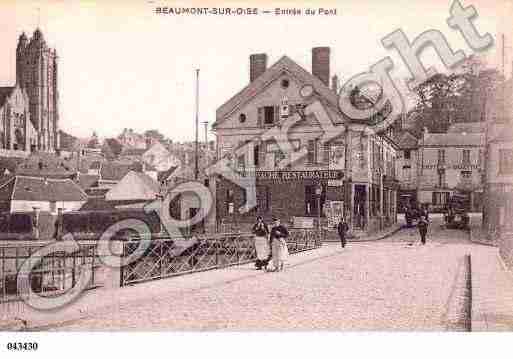 Ville de BEAUMONTSUROISE, carte postale ancienne