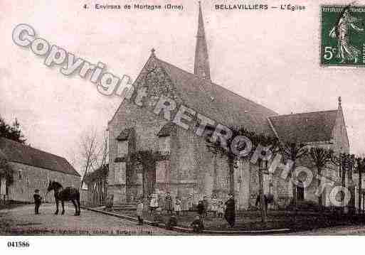 Ville de BELLAVILLIERS, carte postale ancienne