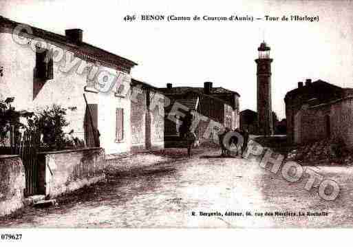 Ville de BENON, carte postale ancienne