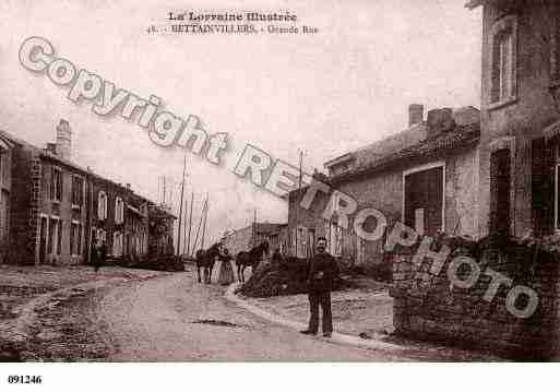 Ville de BETTAINVILLERS, carte postale ancienne