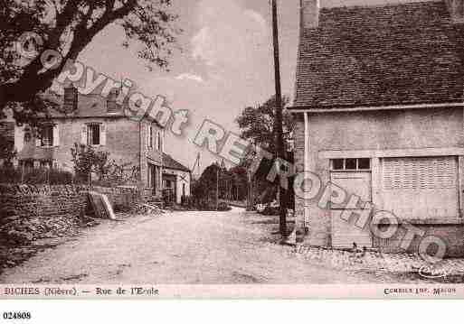 Ville de BICHES, carte postale ancienne