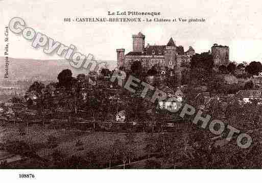 Ville de BRETENOUX, carte postale ancienne