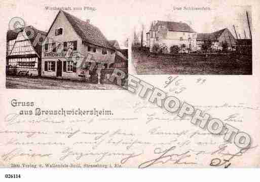 Ville de BREUSCHWICKERSHEIM, carte postale ancienne