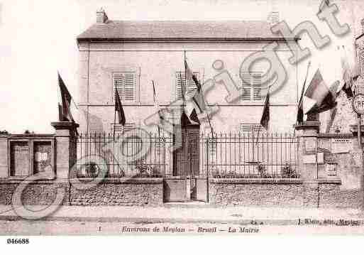 Ville de BRUEILENVEXIN, carte postale ancienne