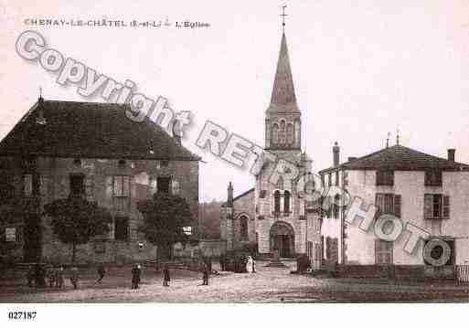 Ville de CHENAYLECHATEL, carte postale ancienne