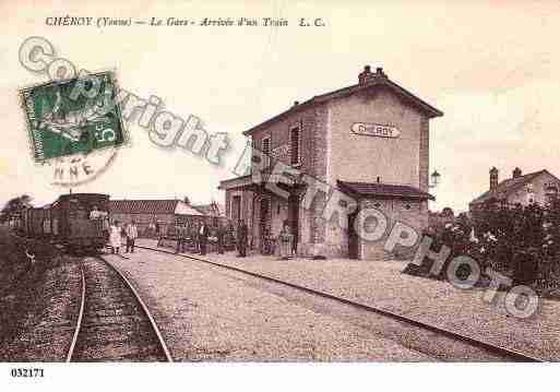 Ville de CHEROY, carte postale ancienne