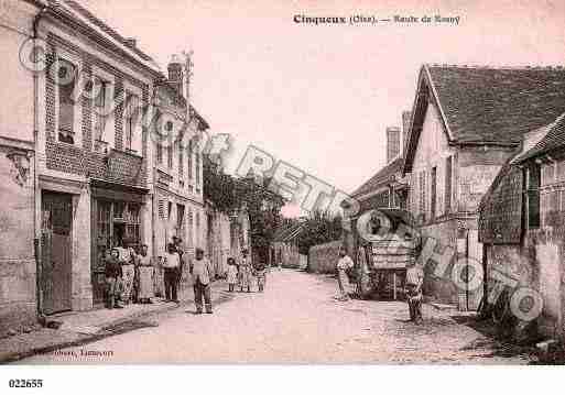 Ville de CINQUEUX, carte postale ancienne