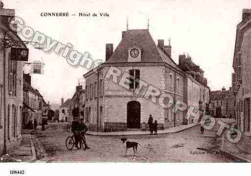 Ville de CONNERRE, carte postale ancienne