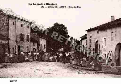 Ville de CREVECHAMPS, carte postale ancienne