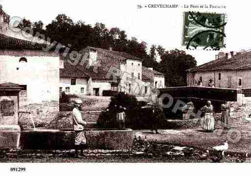 Ville de CREVECHAMPS, carte postale ancienne