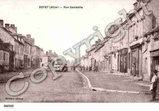 Ville de DOYET, carte postale ancienne