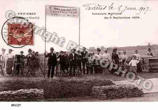 Ville de FAVIERES, carte postale ancienne