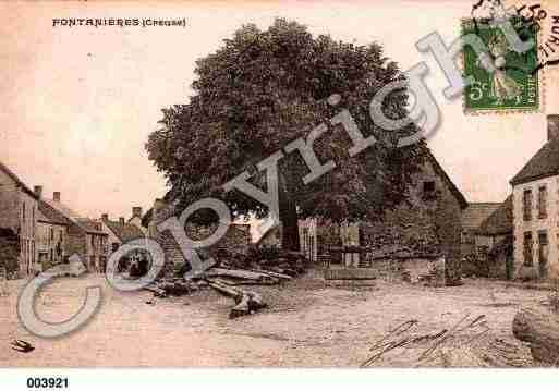 Ville de FONTANIERES, carte postale ancienne