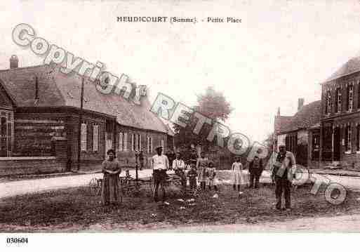 Ville de HEUDICOURT, carte postale ancienne