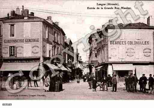 Ville de LANGON, carte postale ancienne