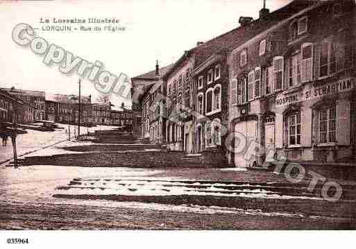 Ville de LORQUIN, carte postale ancienne