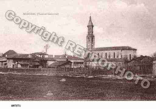 Ville de MEAUZAC, carte postale ancienne