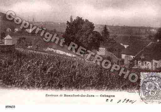 Ville de ORBAGNA, carte postale ancienne