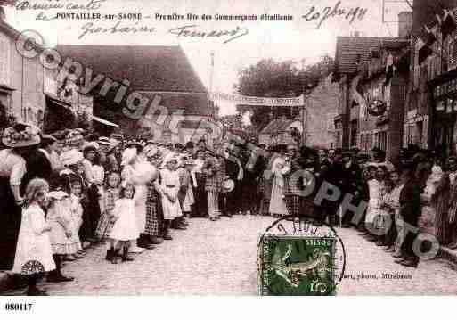 Ville de PONTAILLERSURSAONE, carte postale ancienne