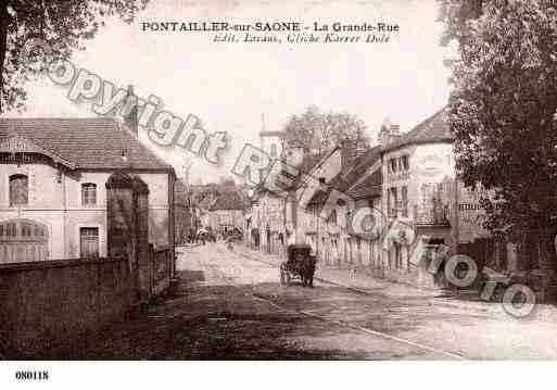 Ville de PONTAILLERSURSAONE, carte postale ancienne