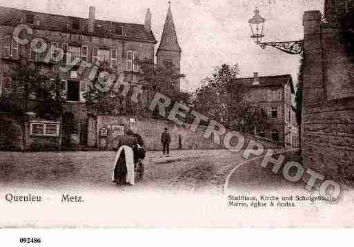 Ville de QUEULEU, carte postale ancienne