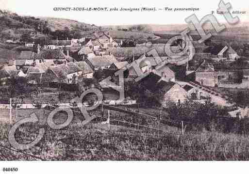 Ville de QUINCYSOUSLEMONT, carte postale ancienne