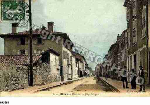 Ville de RIVES, carte postale ancienne