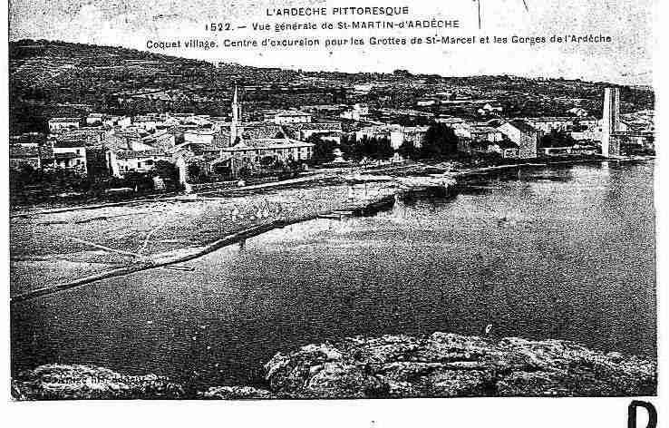 Ville de SAINTMARTIND'ARDECHE, carte postale ancienne