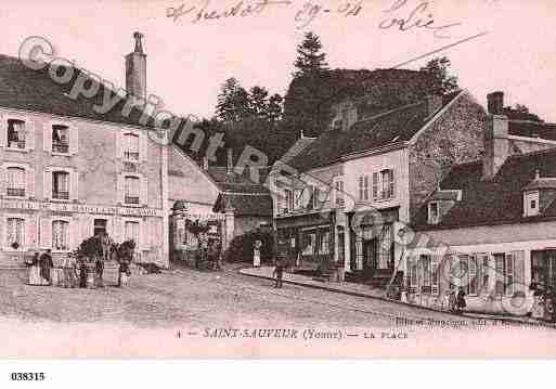 Ville de SAINTSAUVEURENPUISAYE, carte postale ancienne